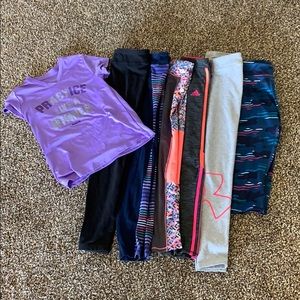 Lot of 7 girls athletic clothing